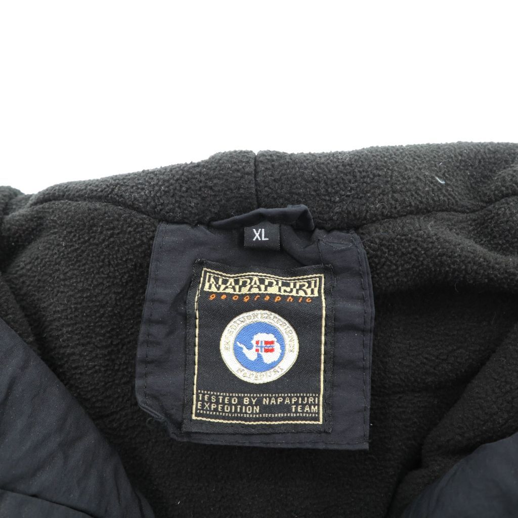 NAPAPIJRI フリース裏地 ハーフジップ 中綿 アノラックパーカー