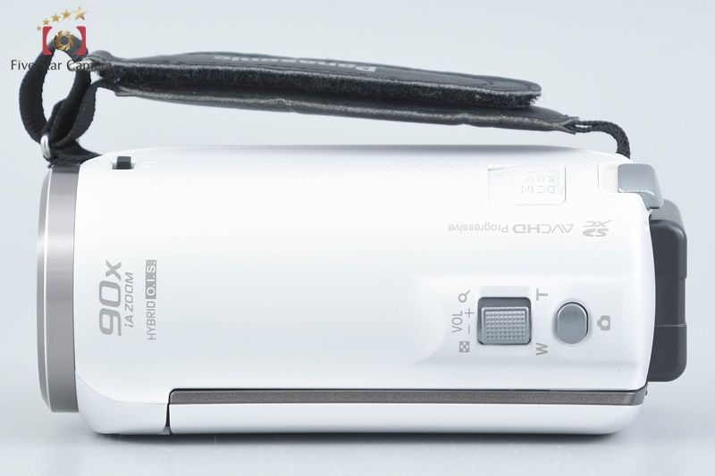 【美品】Panasonic ビデオカメラ HC-V480M ホワイト　動作確認済 パナソニックHC-V480Mデジタルハイビジョンビデオカメラ HC-V480M