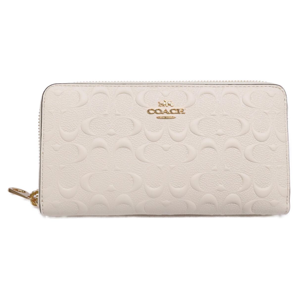 COACH コーチ C7220 シグネチャー エンボス ラウンドファスナー COACH コーチ 【新品同様】C7220 エンボス加工 ラウンドジップ ロング