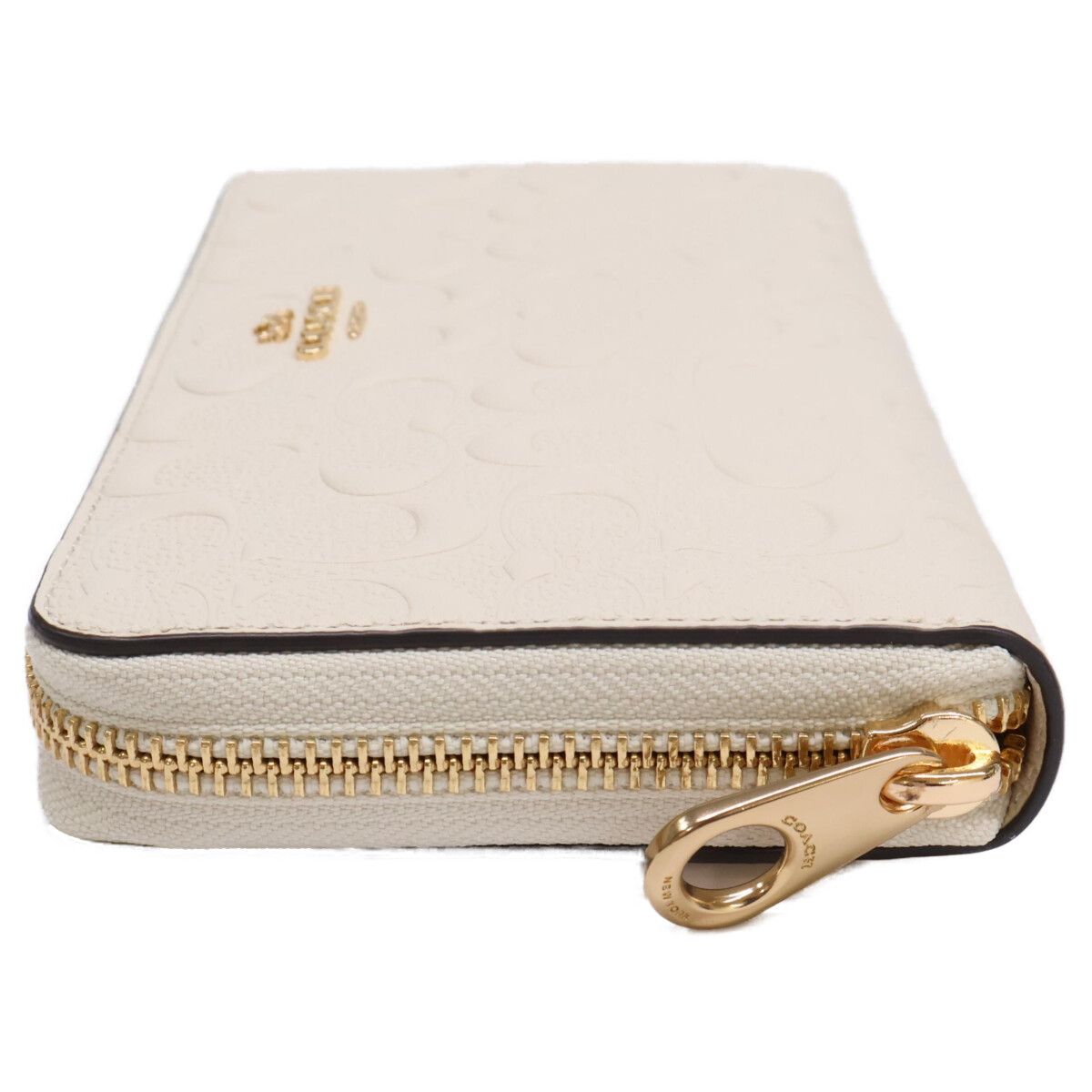 COACH コーチ 【新品同様】C7220 エンボス加工 ラウンドジップ ロング