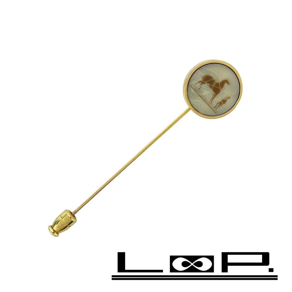 HERMES　エルメス　コロゾ　ピンブローチ　馬　ゴールドカラー エルメス □新同□ コロゾ ピンブローチ アクセサリー ファッション 馬