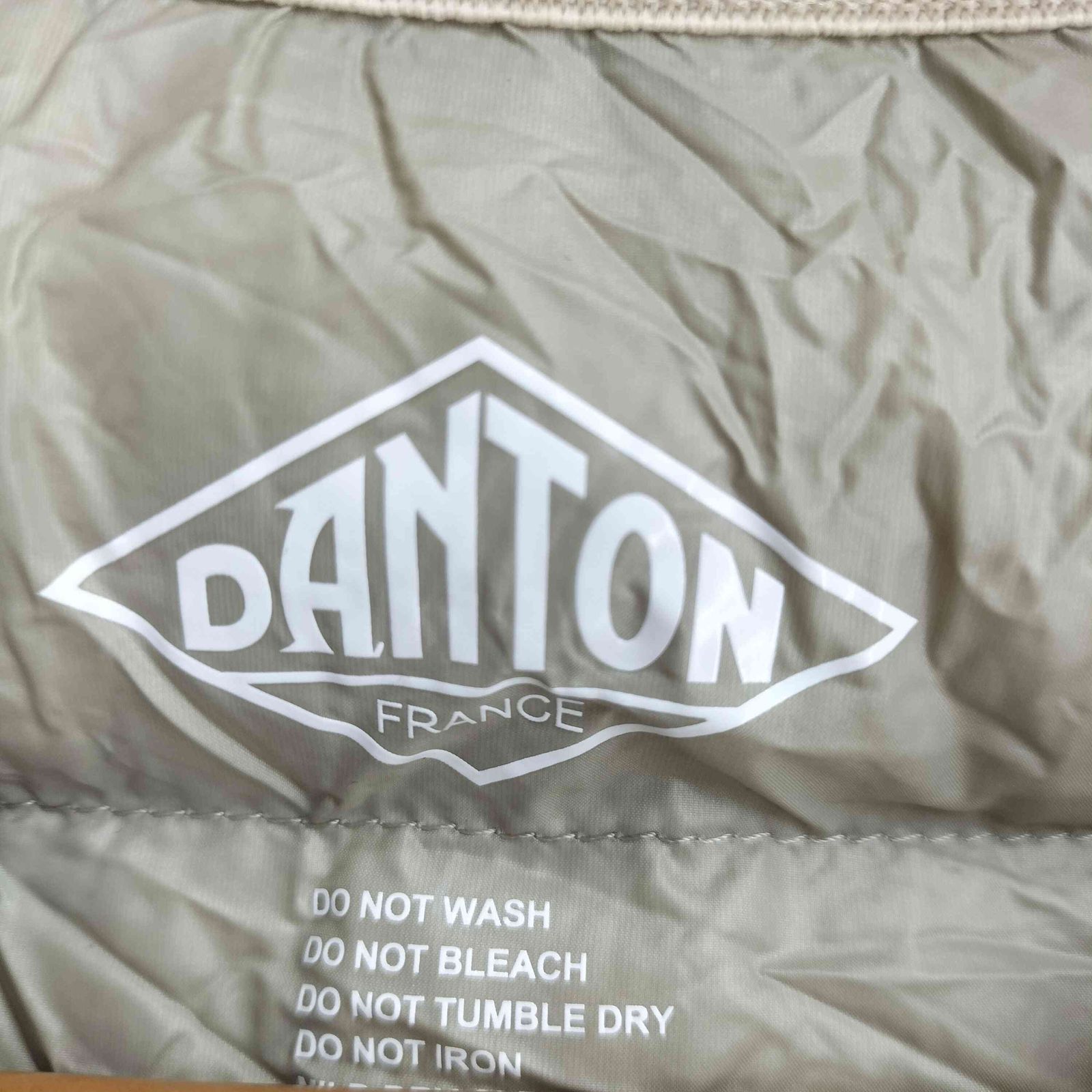 ダントン DANTON クルーネック インナーダウン プリント チェック 