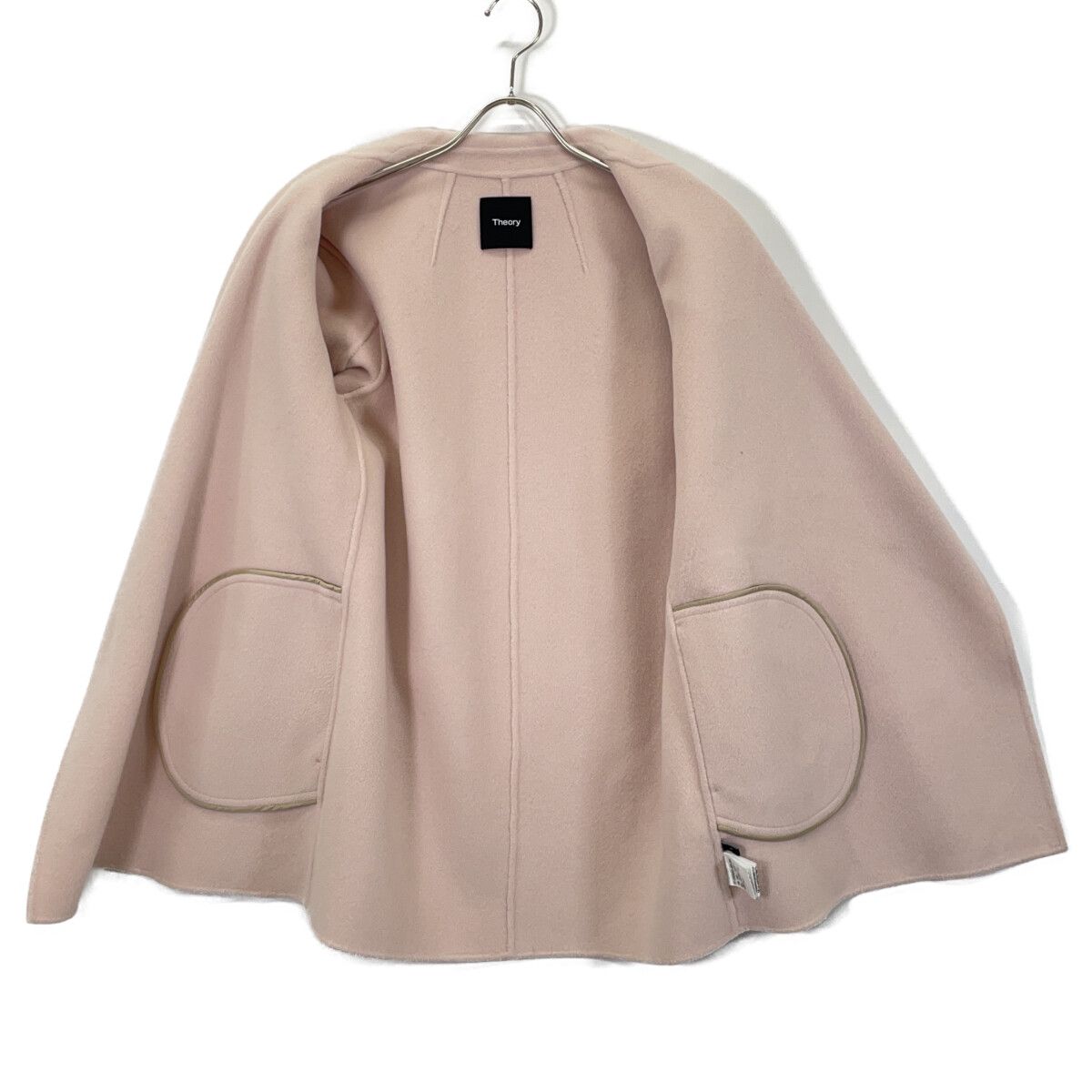 美品✨22AW セオリー カシミヤ混 LUXE NEW DIVIDE ピンク Theory セオリー 22AW 01-2409602 ﾋﾟﾝｸ ｳｰﾙ×ｶｼﾐﾔ LUXE NEW DIVIDE