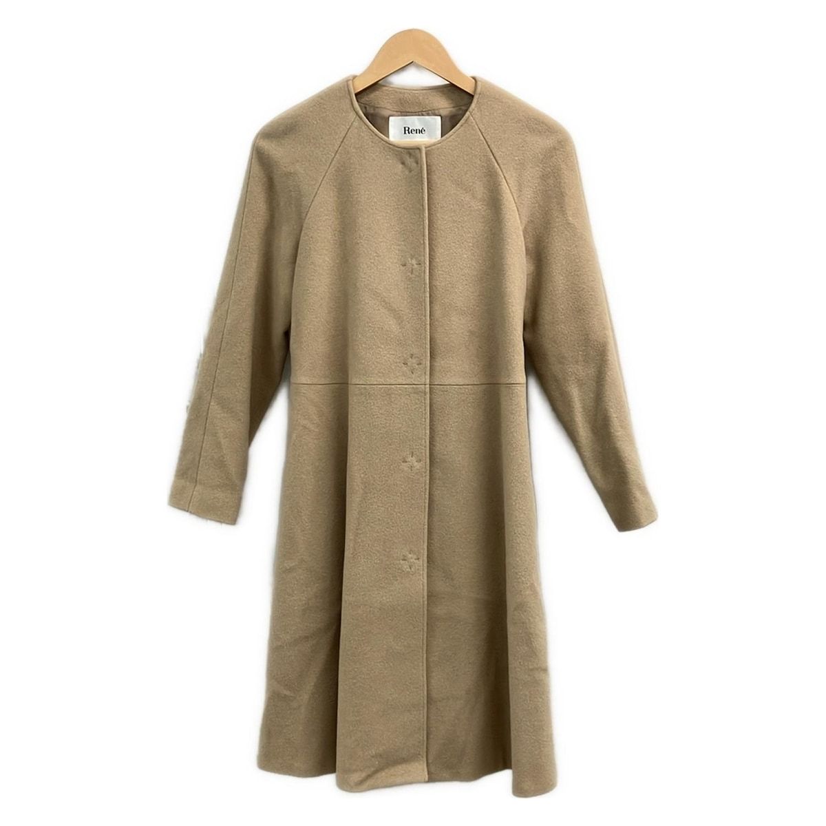 Rene コート　サイズ34 Rene(ルネ) コート サイズ34 S レディース美品 - ベージュ 長袖/秋/冬