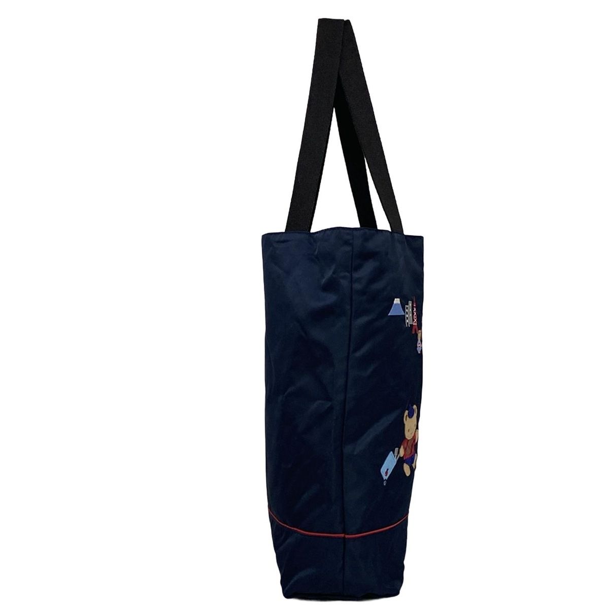 familiar ネイビー×レッド トートバッグ familiar(ファミリア) トートバッグ美品 - ダークネイビー×レッド