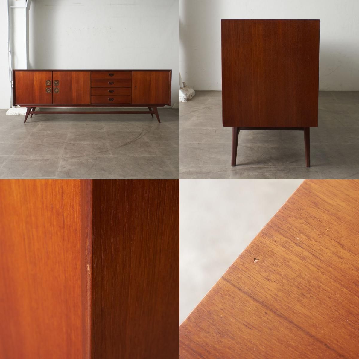 オランダ webe サイドボード チーク ヴィンテージ 飾り棚 キャビネット