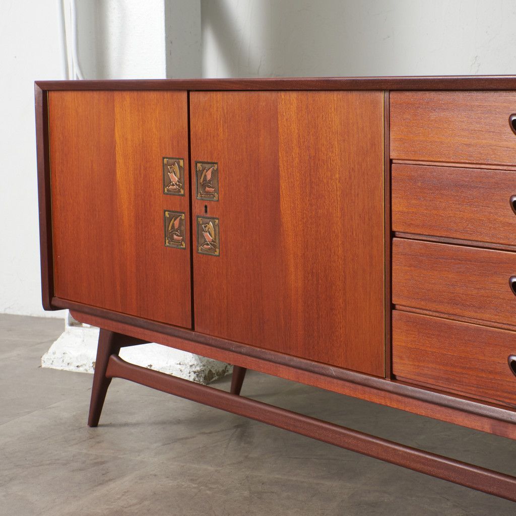 オランダ webe サイドボード チーク ヴィンテージ 飾り棚 キャビネット