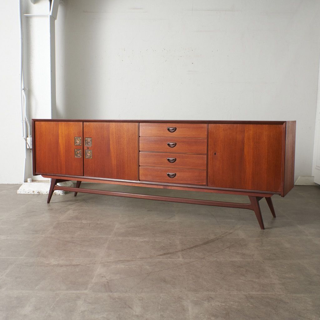 オランダ★ヴィンテージ★サイドキャビネット★木製家具★ オランダ webe サイドボード チーク ヴィンテージ 飾り棚 キャビネット