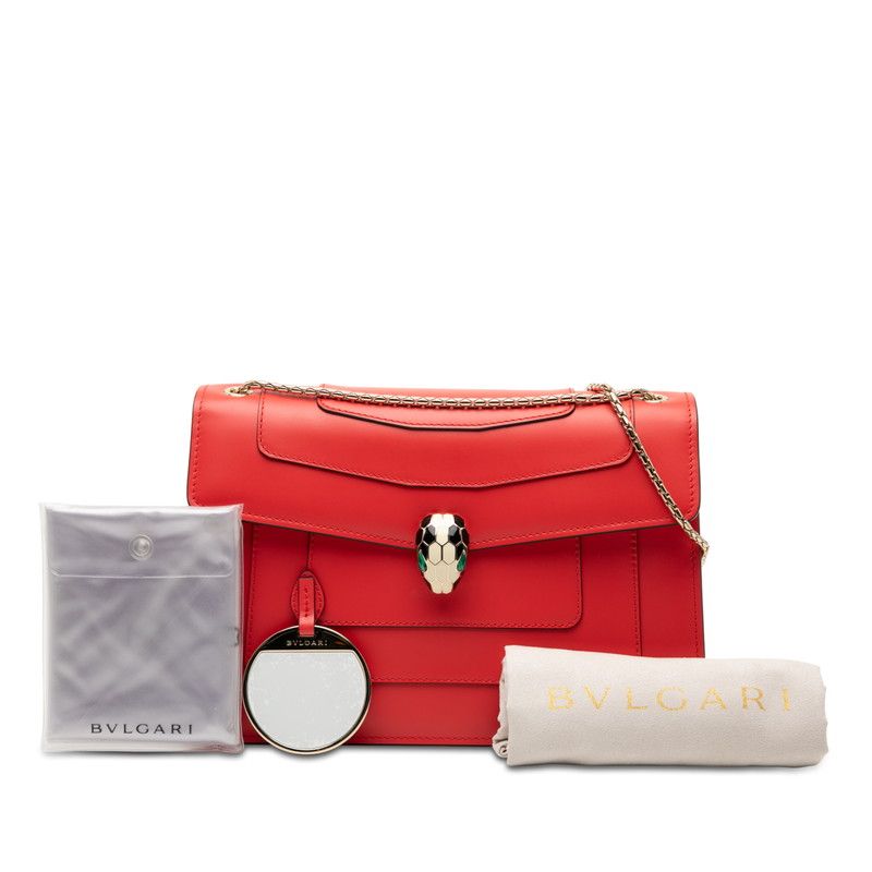 BVLGARI✨ブルガリ　ワンショルダーバッグ　スエード×エナメル　レッド　革 BVLGARI✨ブルガリ ワンショルダーバッグ スエード×エナメル レッド 革
