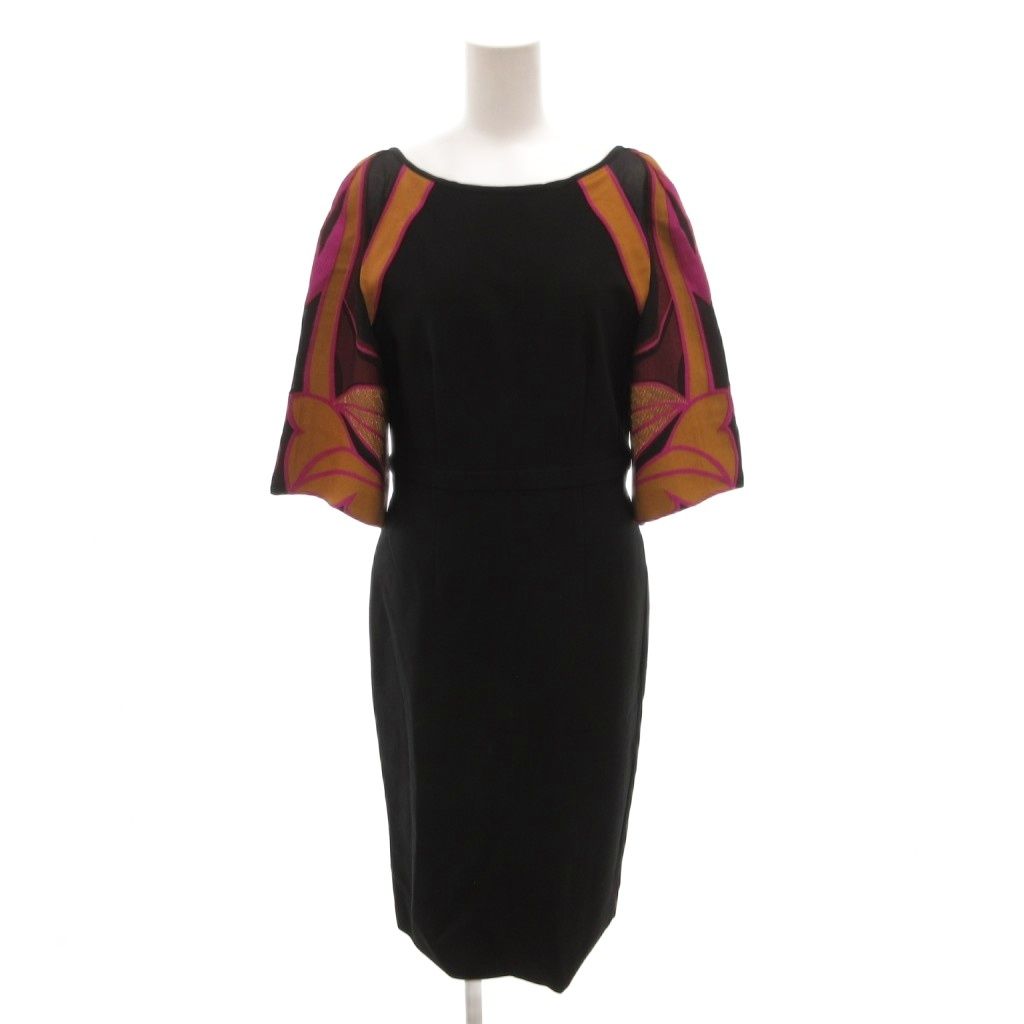 専用　グッチ　ワンピース グッチ GUCCI ワンピース ドレス 五分袖 バックオープン シアー切替