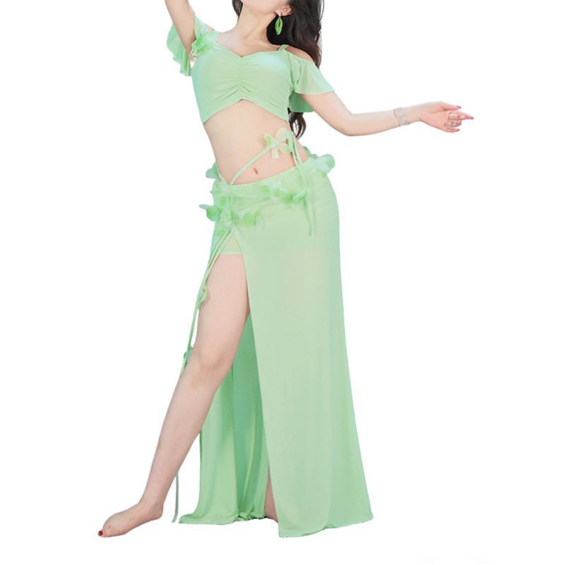 ベリーダンス 衣装 2点セット 女性 舞台 演舞 練習用 トップス