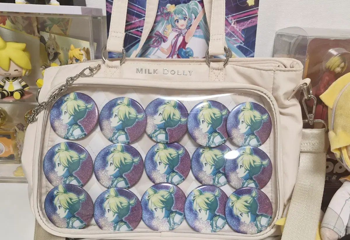 milk dolly 痛バッグ 鏡音 レン 缶バッジ チェーン 含む
