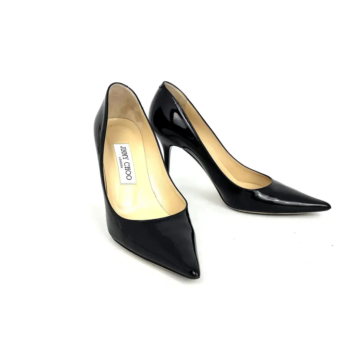 37 ジミーチュウ ブラック ペイデント ヒール パンプス レディース 靴