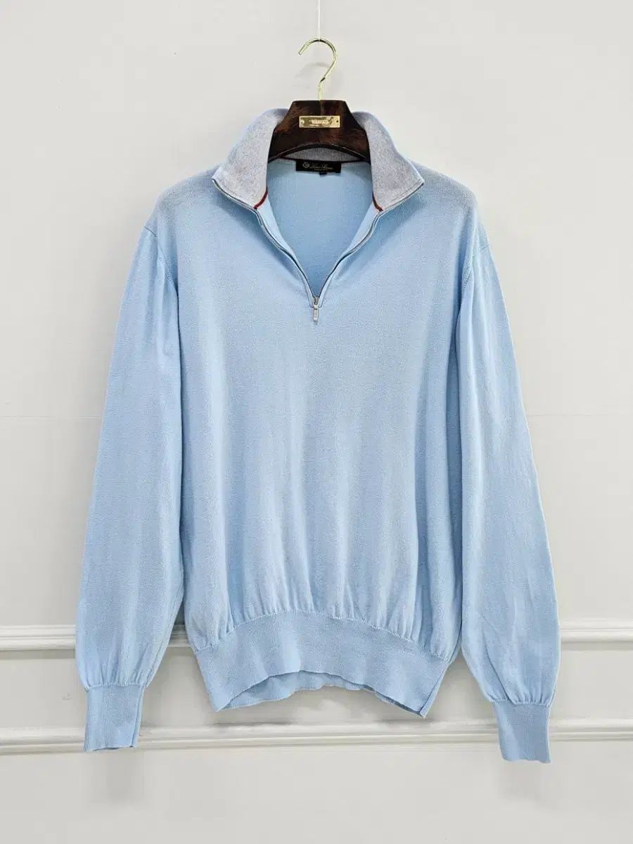 ロロ・ピアーナ コットン ハーフジップアップ ニット - メルカリ