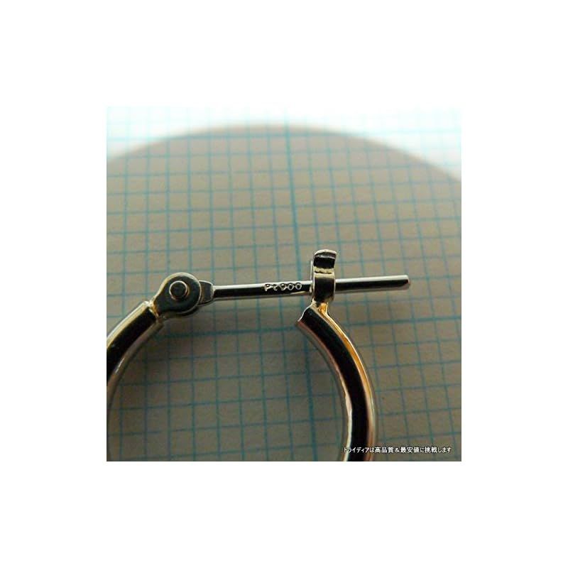 新品】 日本製 プラチナ Pt900 フープピアス 1.5mm x 13mm 片耳分0.5