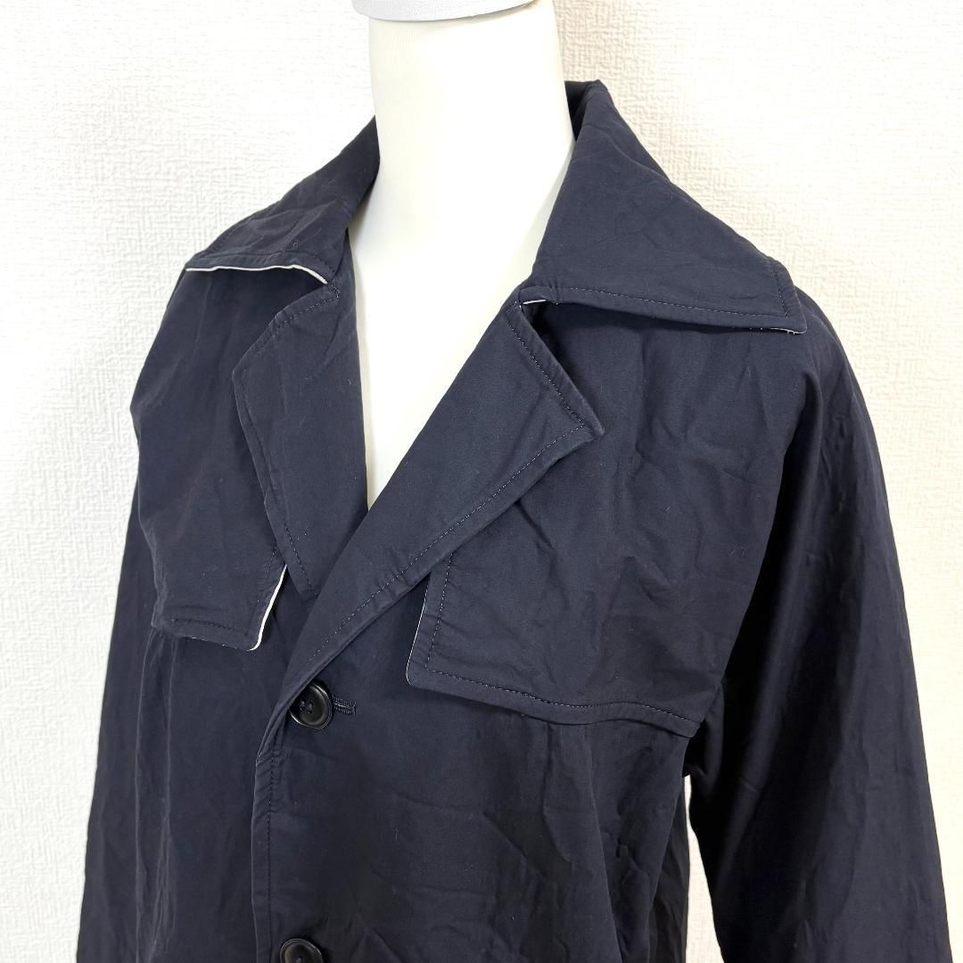 Y's ヨウジヤマモト シワ加工トレンチコート コットン 2 ネイビー 無地