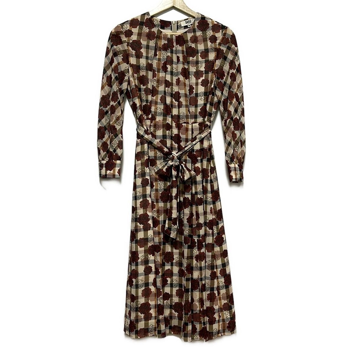 DAKS(ダックス) ワンピース サイズ38 L レディース - レッド×黒×マルチ