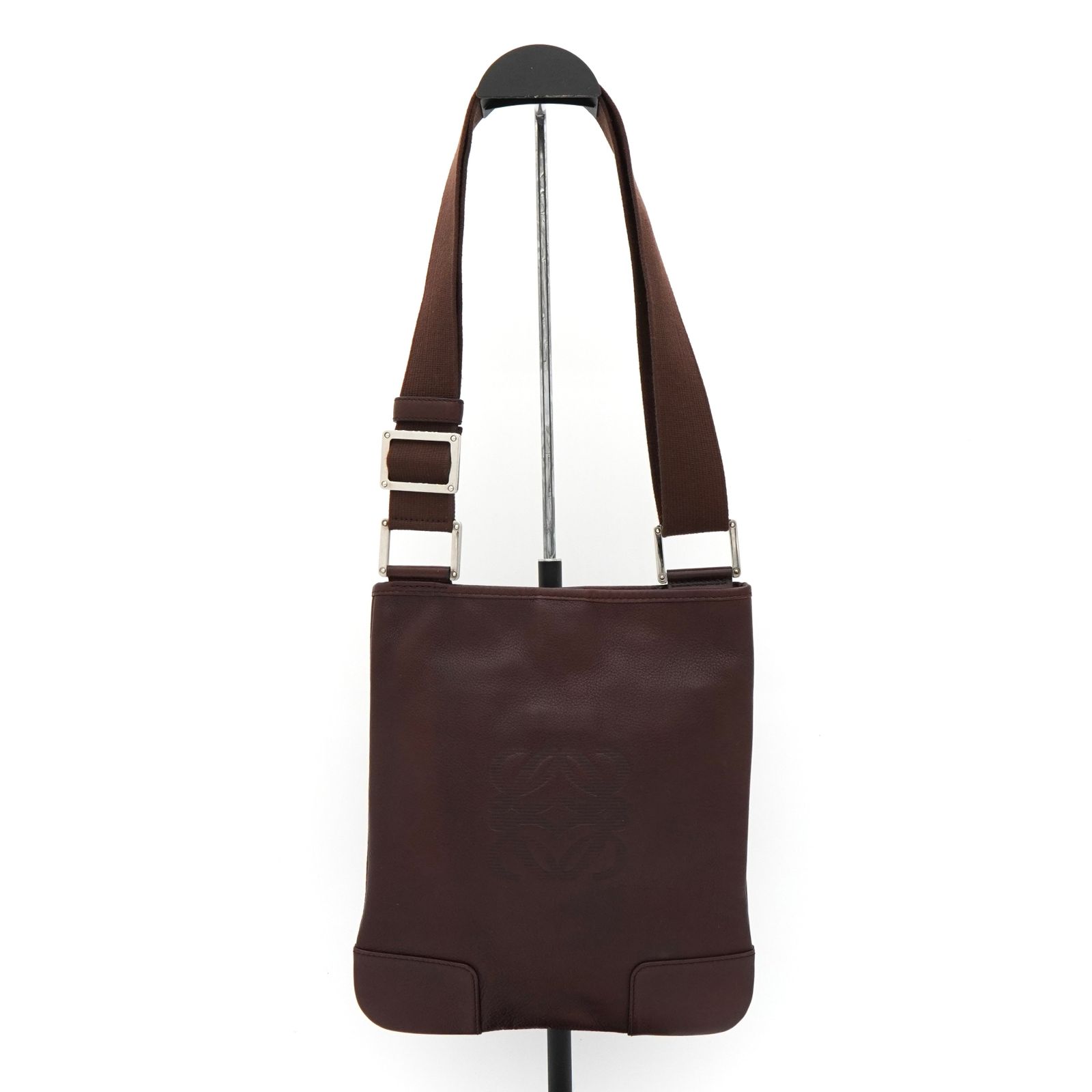 アナグラム レザー ロエベ ショルダーバッグ LOEWE ブラウン カーキ 