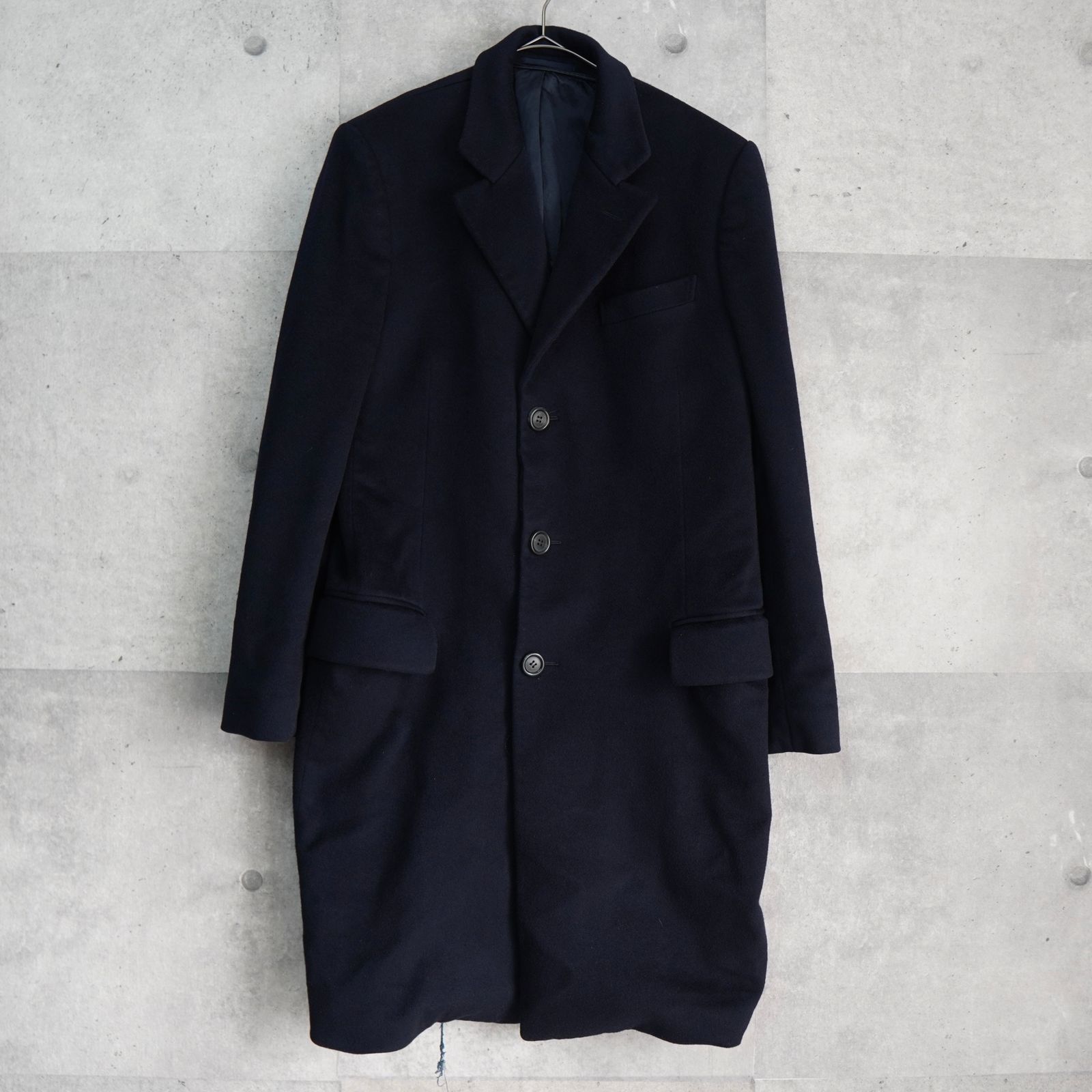 イヴ サンローラン ヴィンテージ ウール チェスターコート ダーク