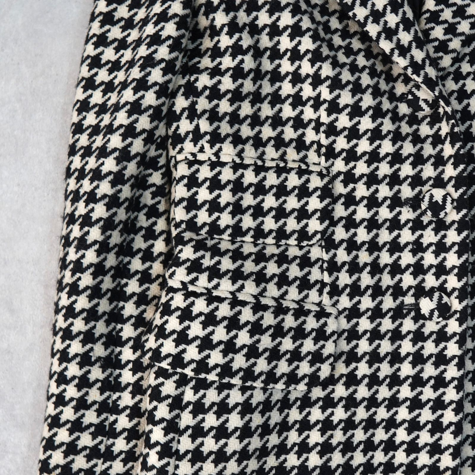 モスキーノ 千鳥格子柄 シングル ウール テーラードジャケット