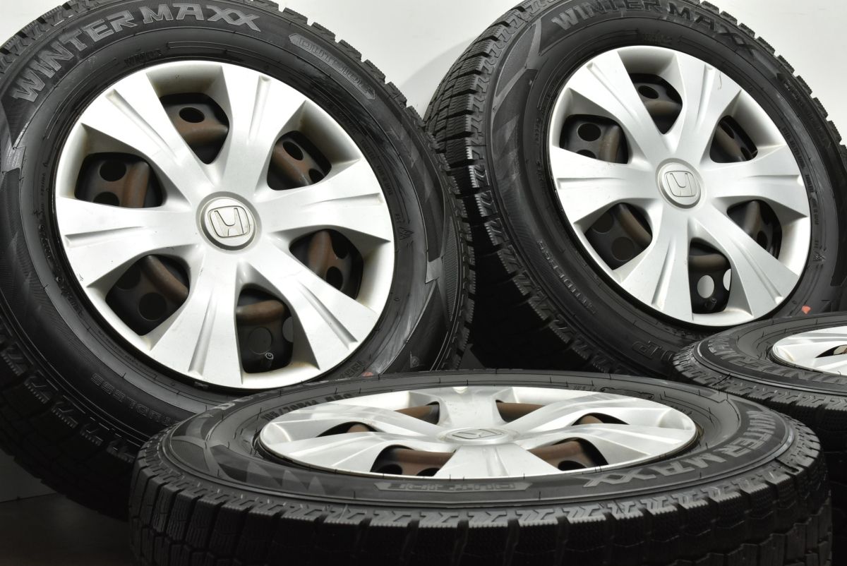 DUNLOP 14インチ PCD100 スタッドレス バリ溝 バリ溝】ホンダ フリード 純正スチール 14in 5.5J +50 PCD100