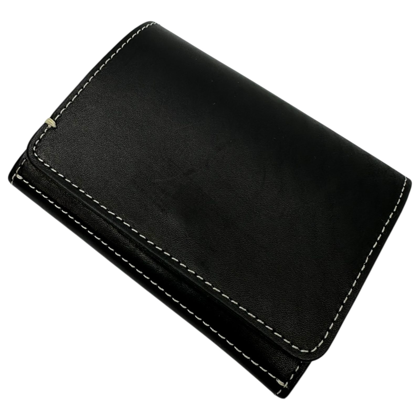 TSUCHIYA KABAN(土屋鞄製造所) White Stitch Bifold Leather Wallet