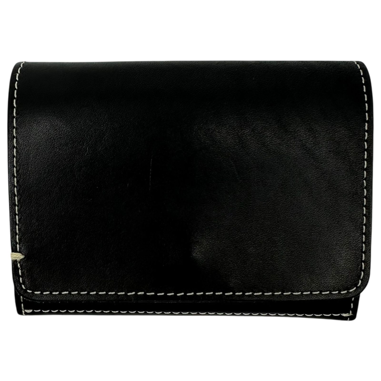 TSUCHIYA KABAN(土屋鞄製造所) White Stitch Bifold Leather Wallet 