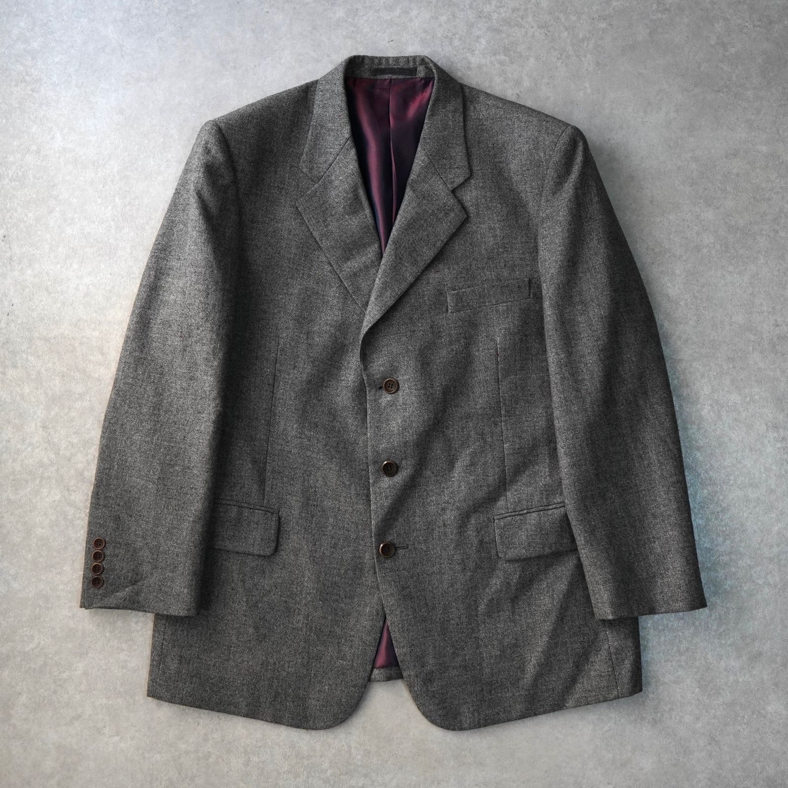 イヴサンローラン テーラードジャケット ウール 9 M ヴィンテージ イヴ サンローラン ヴィンテージ ウール シングル テーラード