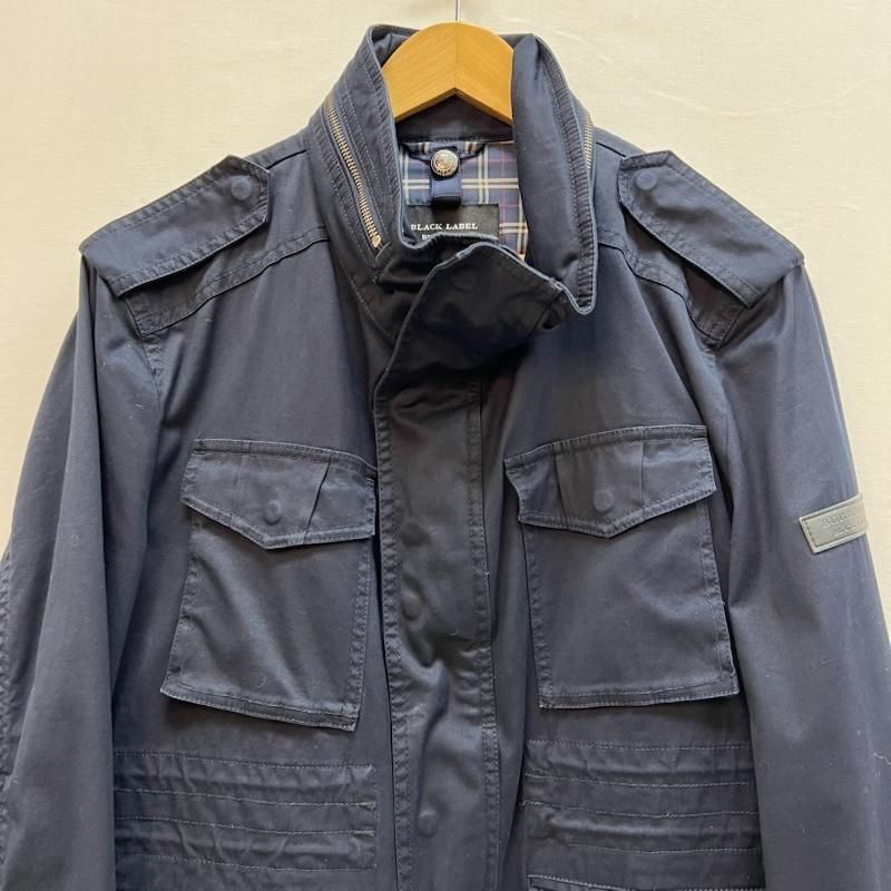 バーバリーブラックレーベル M-65 ミリタリージャケット ロゴ レザー