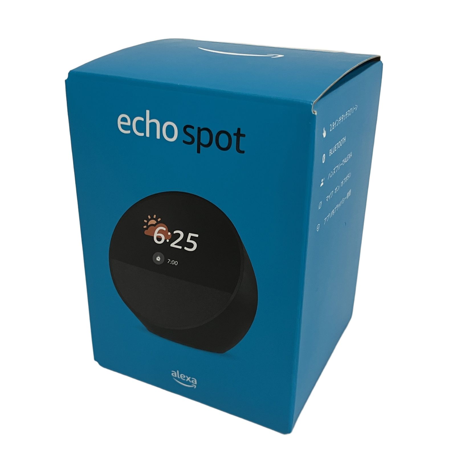 Echo Spot ディスプレイ付きスマートスピーカー+Alexa　アレクサ Amazon | Echo Spot（2024年発売）- スマートアラームクロック with
