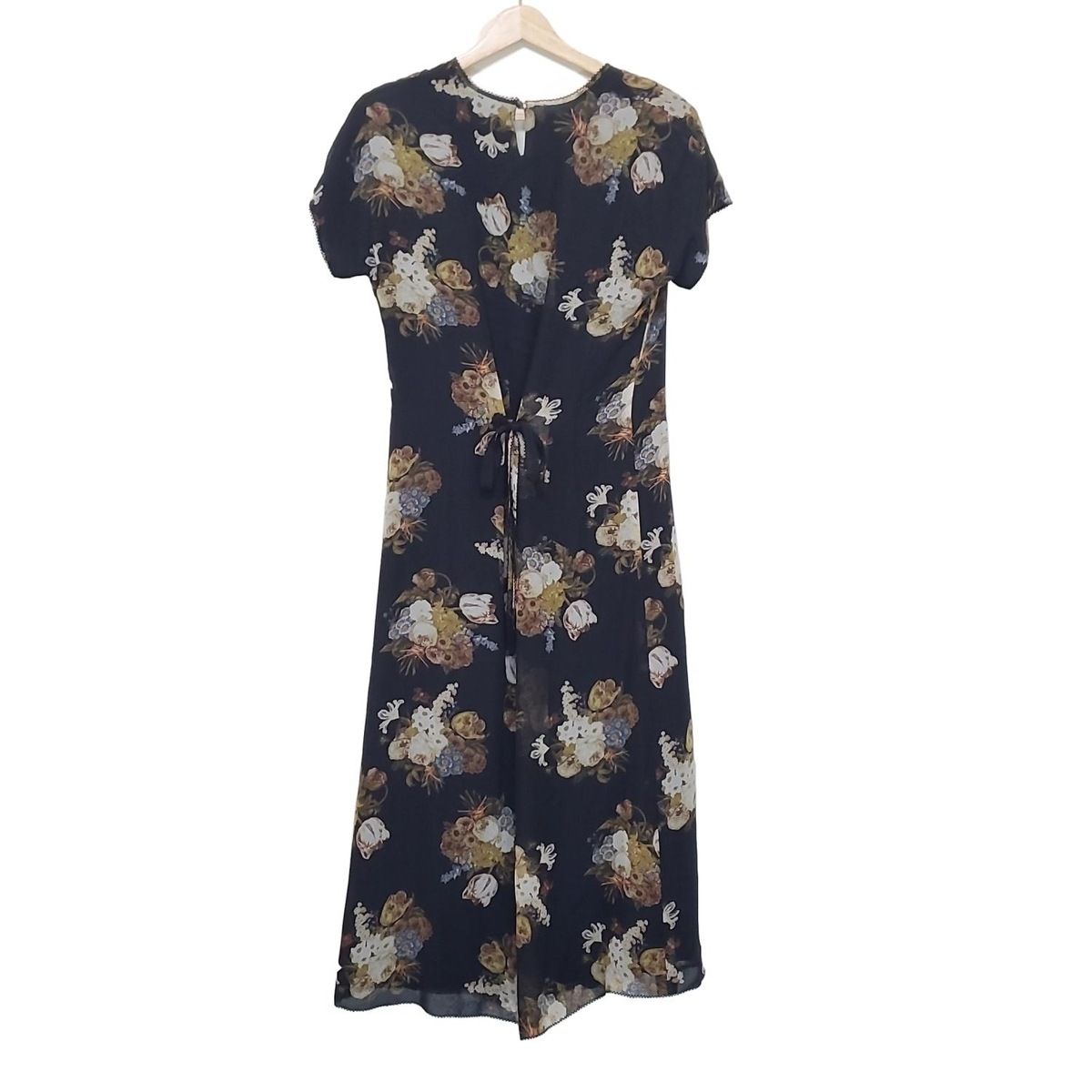 KANEKO ISAO(カネコイサオ) ワンピース レディース - 黒×マルチ クルー