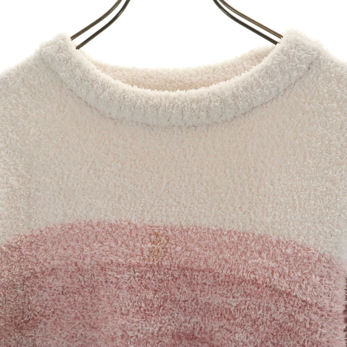 gelato pique ジェラートピケ ボーダー柄 長袖 ワンピース F ピンク