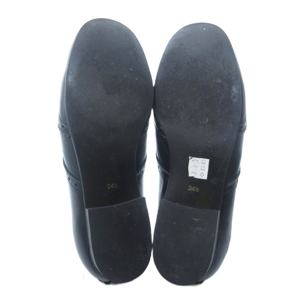 希少コムデギャルソントリコ　メダリオンシューズ皺加工22黒 トリココムデギャルソン tricot COMME des GARCONS ドレスシューズ