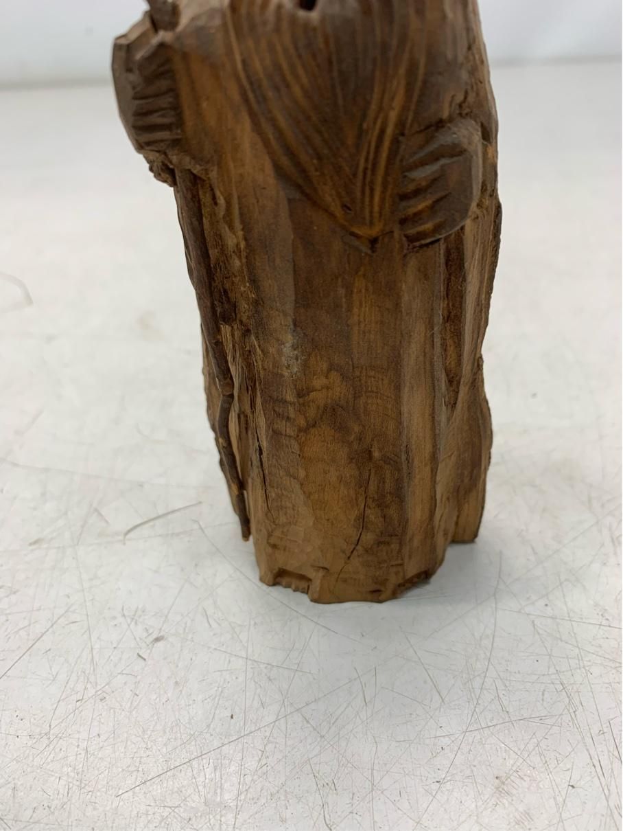 貴重 根彫 寿老人 七福神 人物像 木彫り 骨董 流木アート 仏教美術