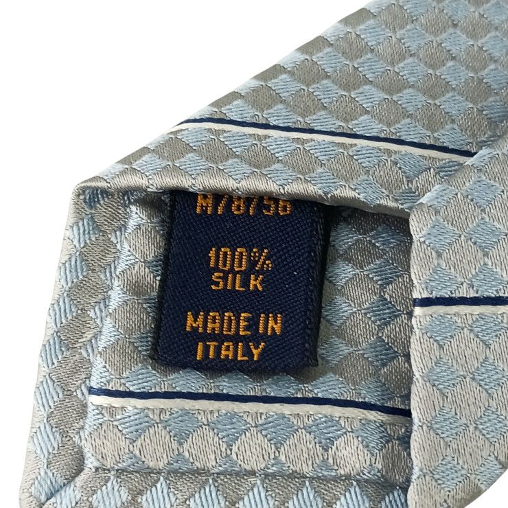 ✨未使用箱付き✨ルイヴィトン　マイクロダミエ　クラヴァット　シルバー　ネクタイ LOUIS VUITTON ルイヴィトン ネクタイ クラヴァット エク 8CM M78756