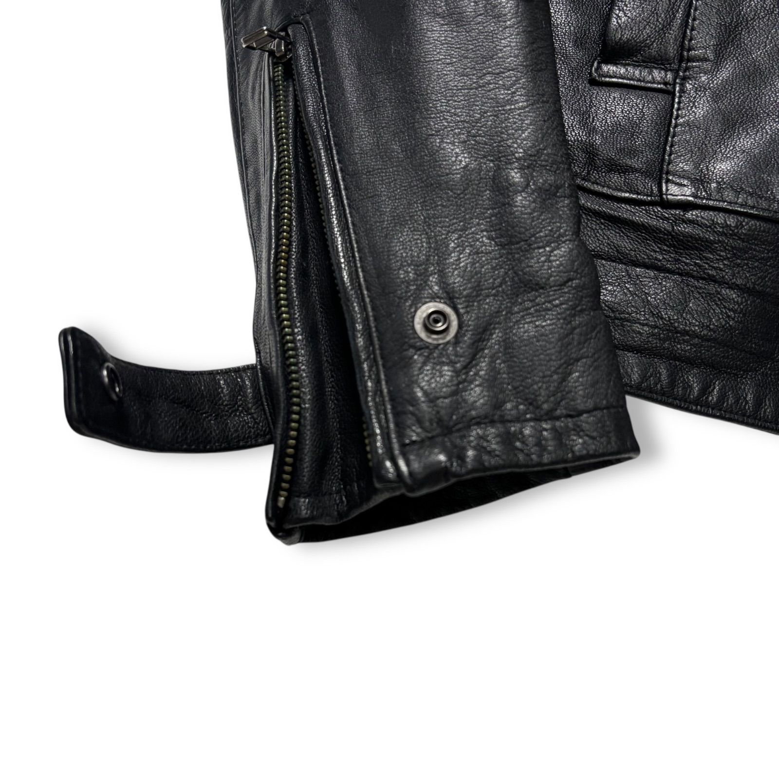 美品 CK39 Calvin Klein カルバンクライン 羊革 レザージャケット 上質