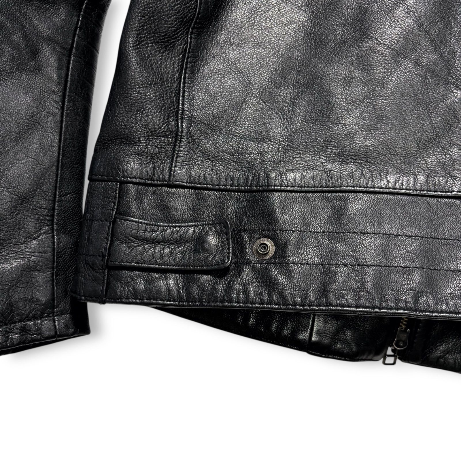 美品 CK39 Calvin Klein カルバンクライン 羊革 レザージャケット 上質