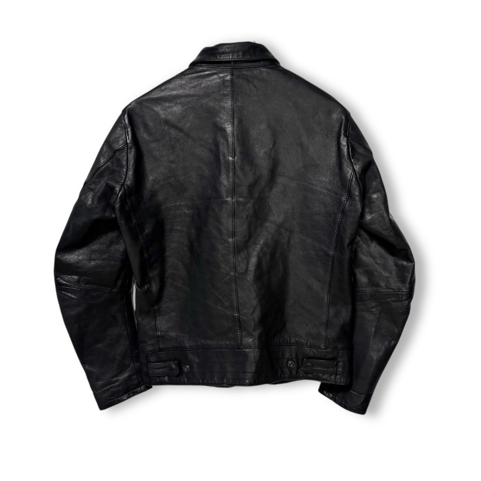 美品 CK39 Calvin Klein カルバンクライン 羊革 レザージャケット 上質