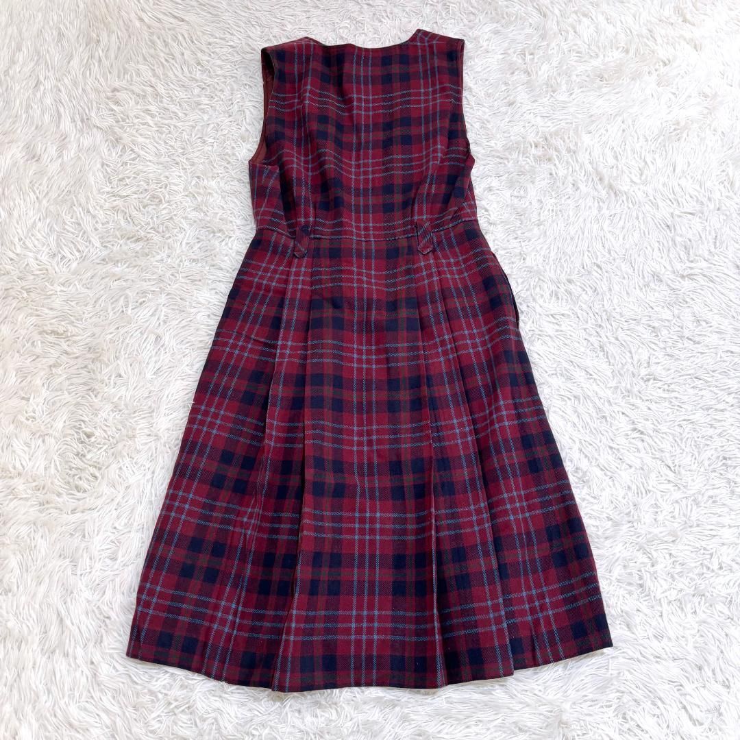 美品】YORKLAND ノースリーブロング フレアワンピース 9A2 レッド