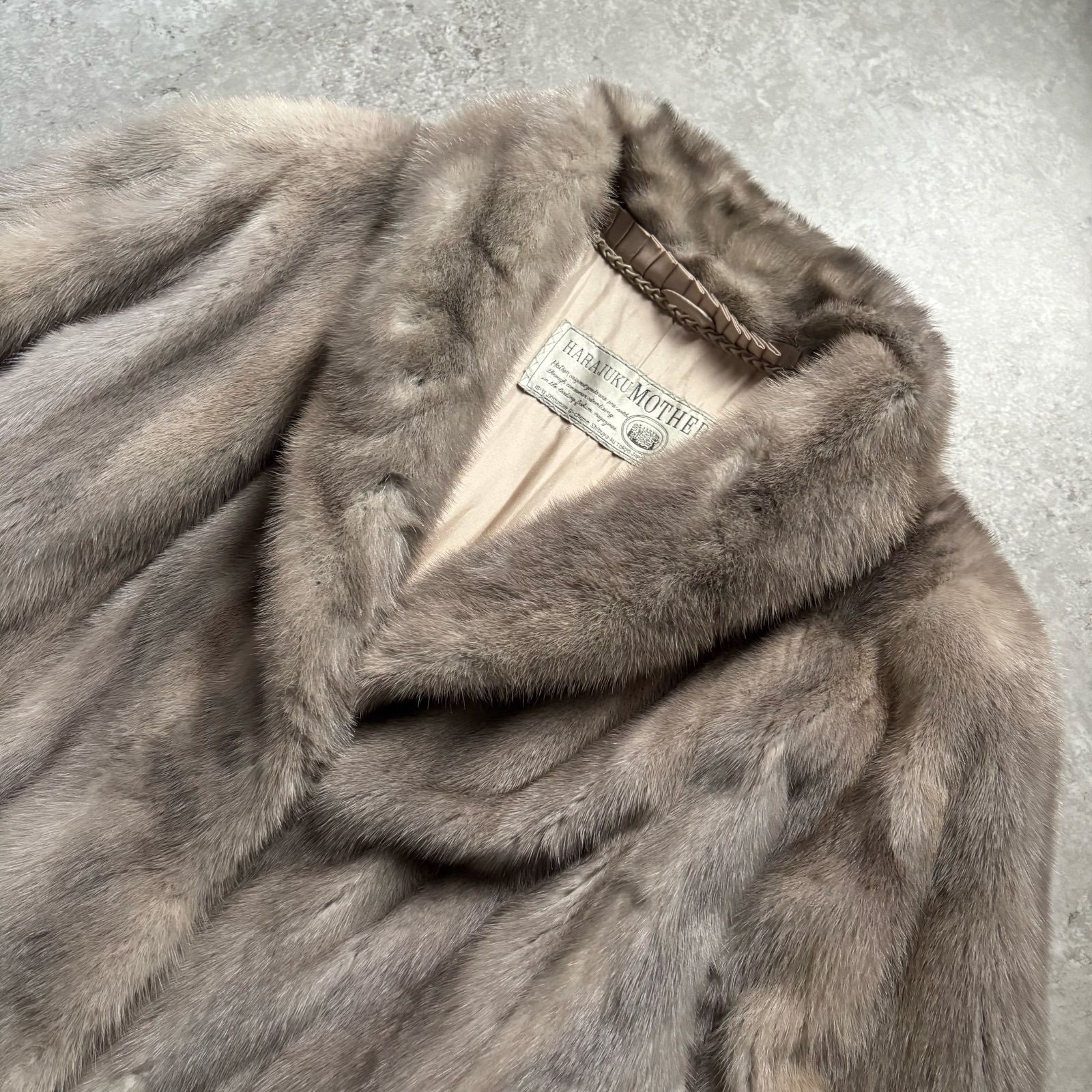 希少✨ 毛皮 エミルタージュ ミンク ロング ベスト グレー HARAJUKU MOTHER ハラジュクマザー SAGA MINK ROYAL サガミンク