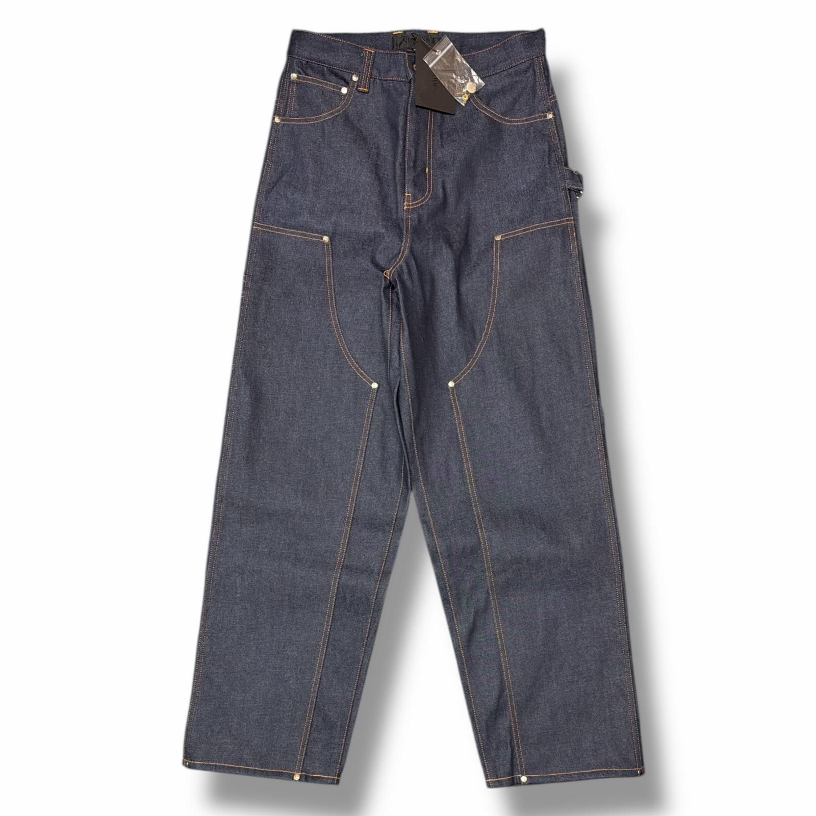 SHOOP　シュープ　ダブルニー ジーンズ　デニム　ペインター　インディゴ　S 参考上代59400円 未使用 SHOOP DOUBLE LEG LOOSE FIT JEANS ダブル