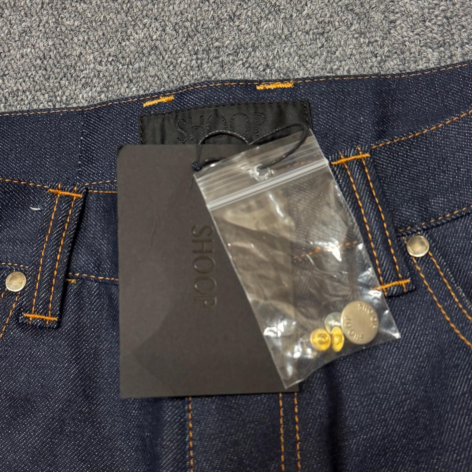 参考上代59400円 未使用 SHOOP DOUBLE LEG LOOSE FIT JEANS ダブル