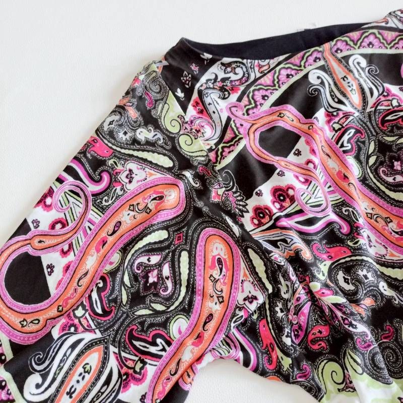 ETRO エトロ 長袖ワンピース ロング パワーネット ペイズリー柄 総柄