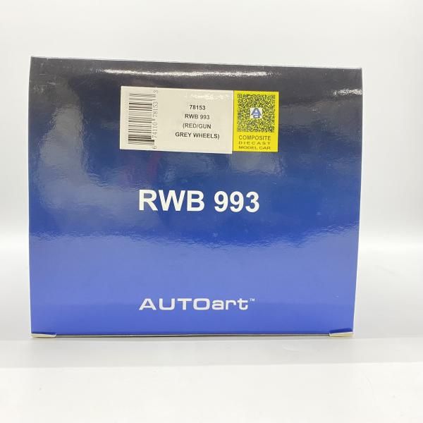 開封 １ １８ ＡＵＴＯａｒｔ オートアート ＲＷＢ ９９３ レッド ガンメタ ホイール 24