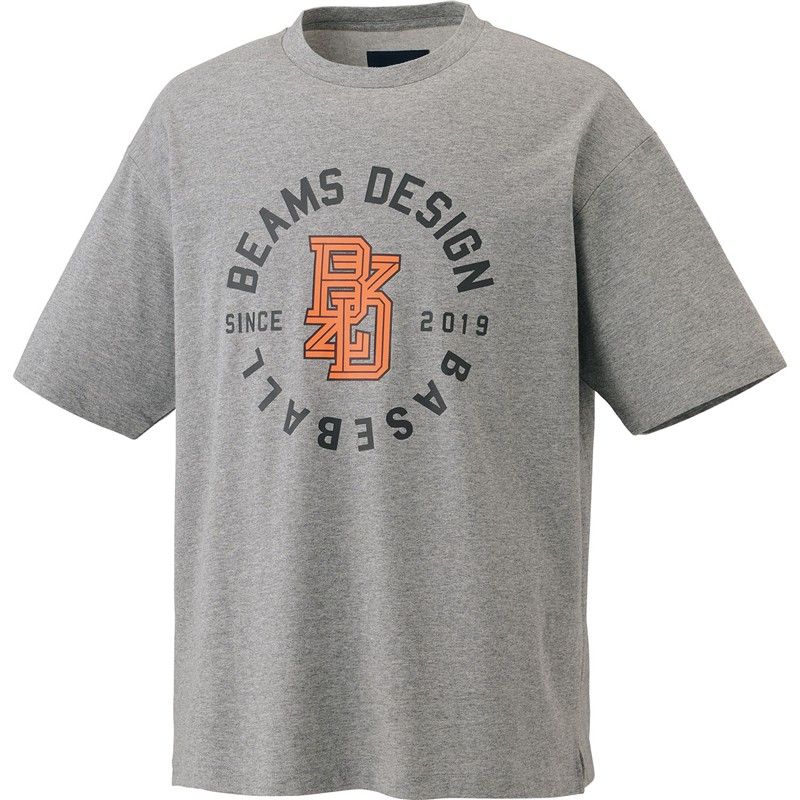 zett(ゼット) BEAMS DESIGN ビッグシルエットTシャツ 野球ソフトTシャツ (bot77407-1500)26SS、グレー