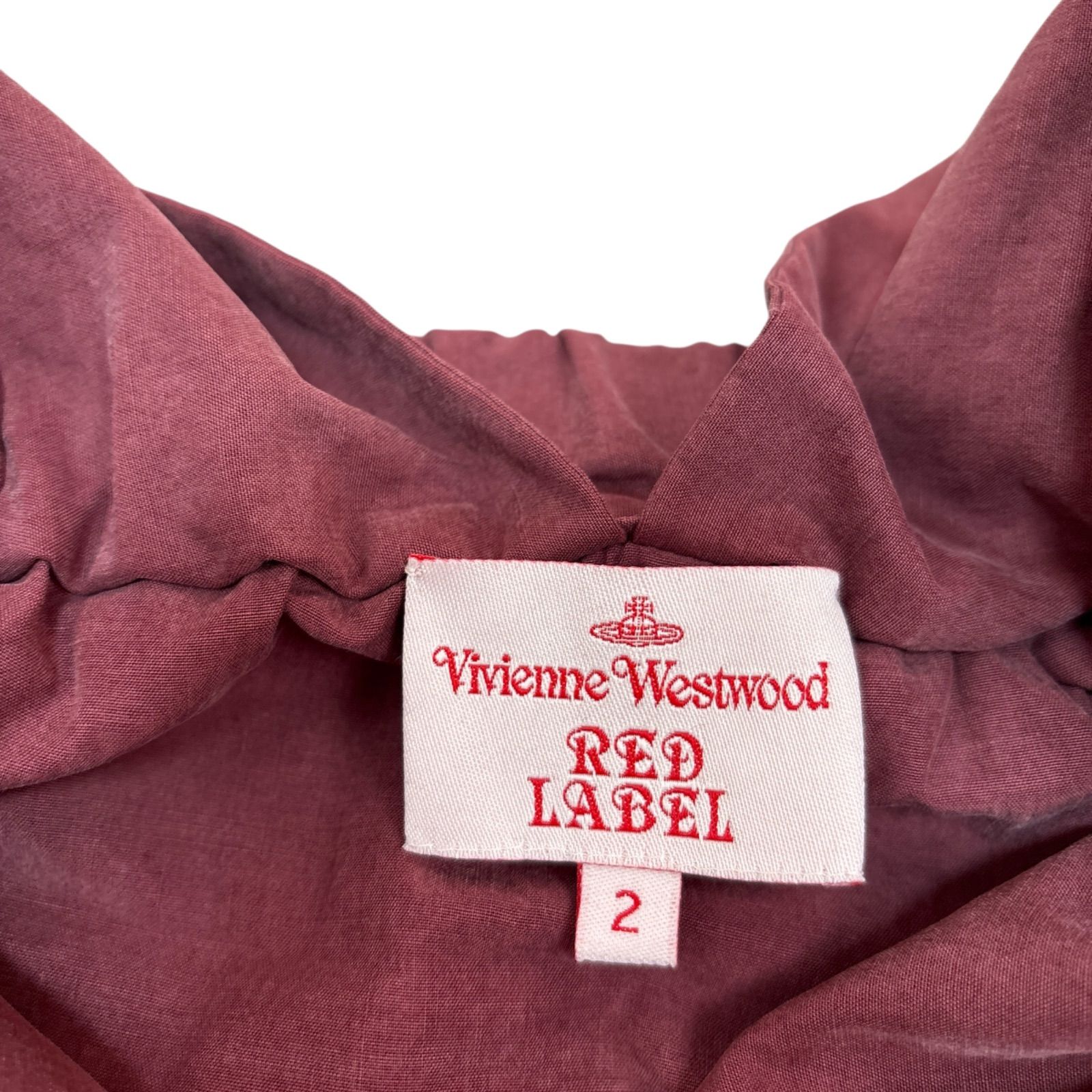 【美品】Vivienne Westwood ワインレッド 変形Tシャツ サイズ2 美品 Vivienne Westwood REDLABEL ヴィヴィアンウエストウッドレッド