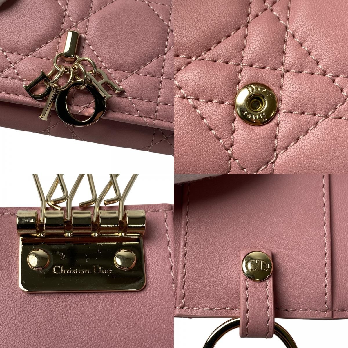ディオール　キーケース　キーリング　カナージュ　ピンク　ディオールチャーム Christian Dior（クリスチャン・ディオール） キーケース My Dior