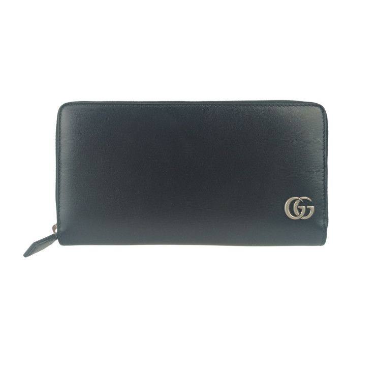 グッチGUCCI 428736 GG マーモント 長財布 ラウンドファスナー 黒 