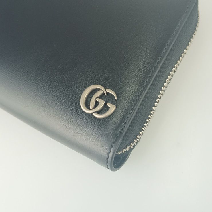 GUCCI グッチ 財布 GGマーモント 428736 ブラック レザー ユニセックス 