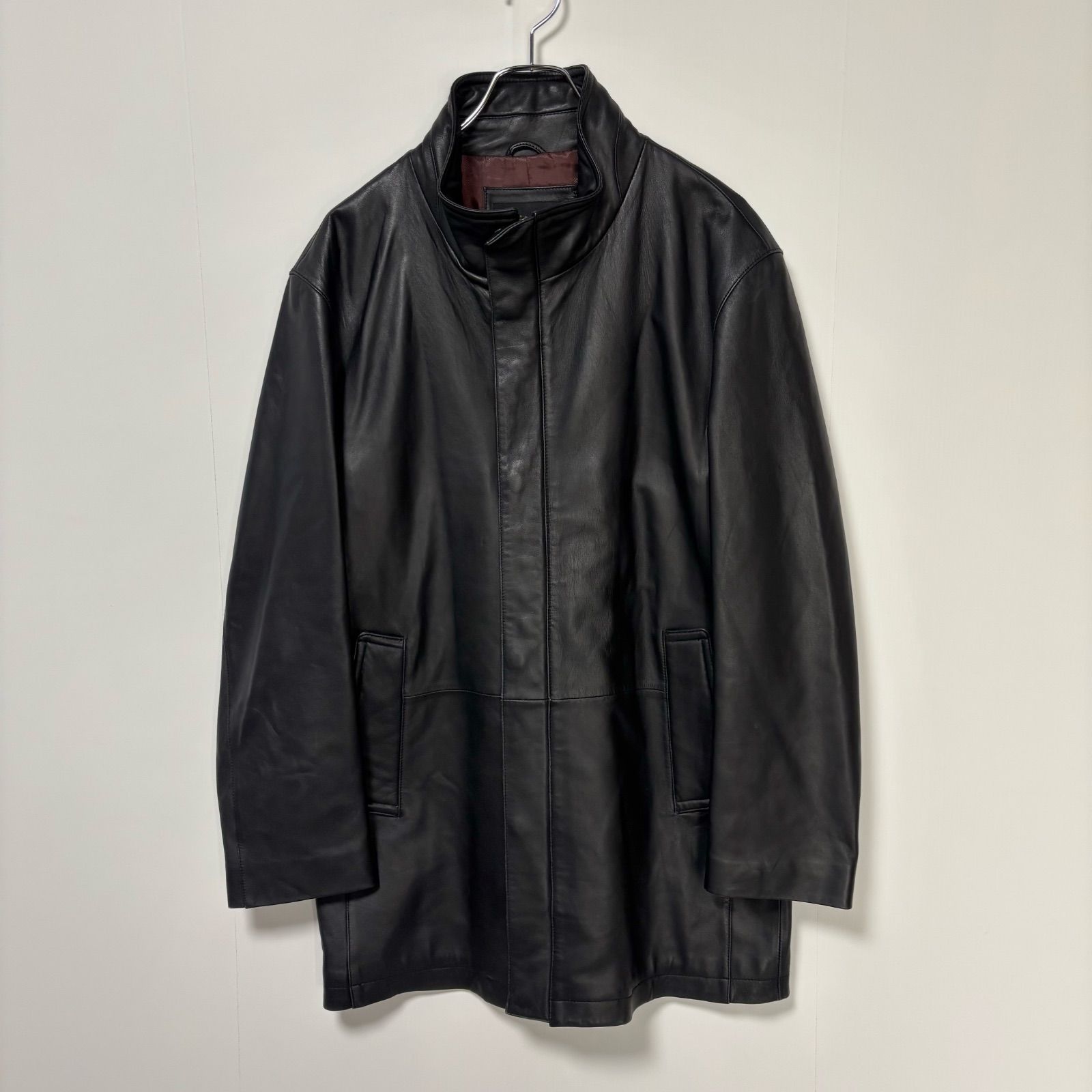 Licorice リコリス スタンドカラーコート 柔らかい ブラック 黒 メンズ